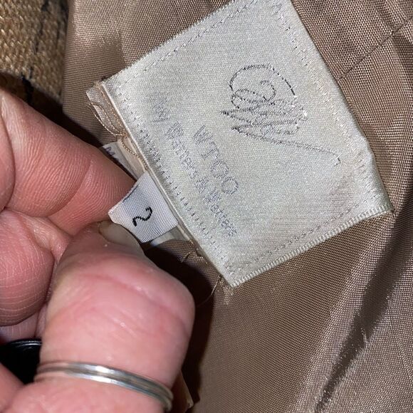 WTOO by Watters & Watters Strapless Champagne with Black Bow Maxi Gown size 2 - Picture 13 of 15